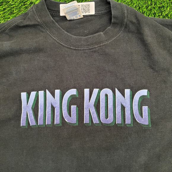 Vintage Y2K King-Kong Gorilla Shirt M/L 21x27 Black Movie Adventure - Picture 8 of 14